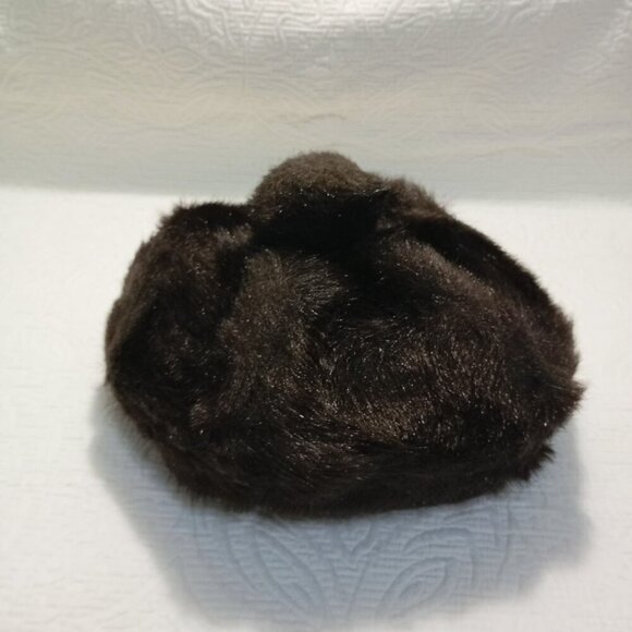 Vintage Fur Beret Dark Brown Union Made Authentic Womens Winter Hat main image 4